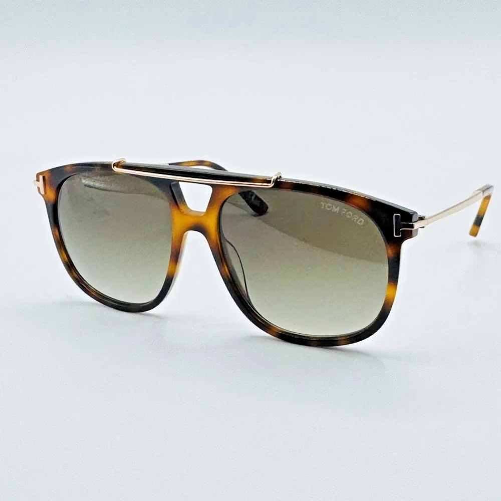 Tom Ford Sunglasses Sam-02 FT1306 53K Havana Pilot Frame Brown Gradient 58mm New